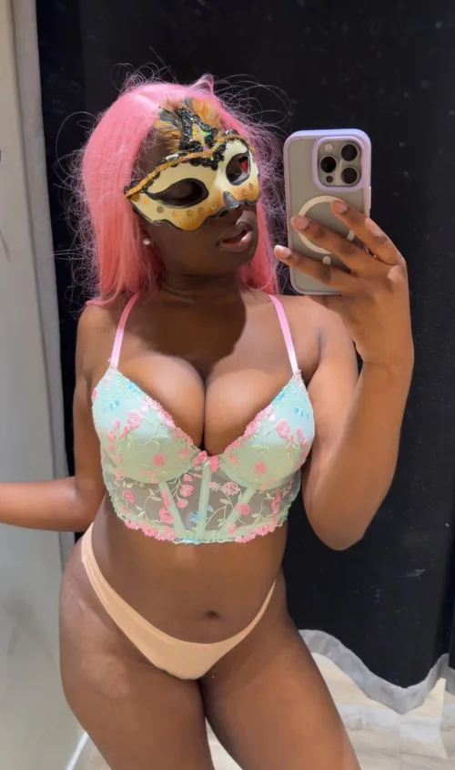 Cute black girl with big boobs