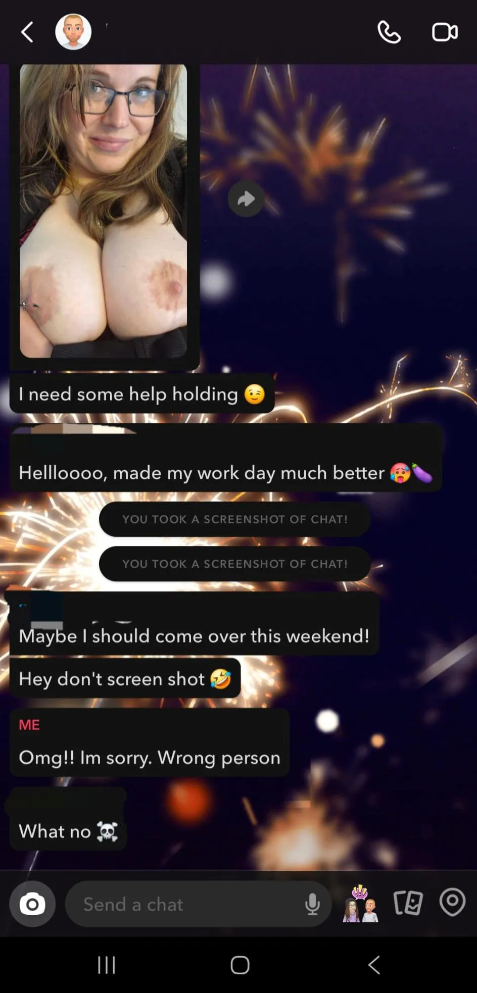 (F) I did it u/Next_alternative1556. Send someone I know a nude with reaction