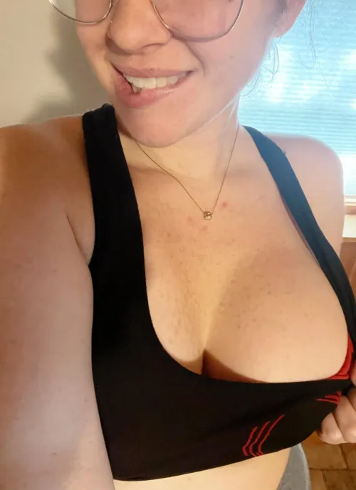 My old Macy's sportsbra, still hanging in there after like 10 years.