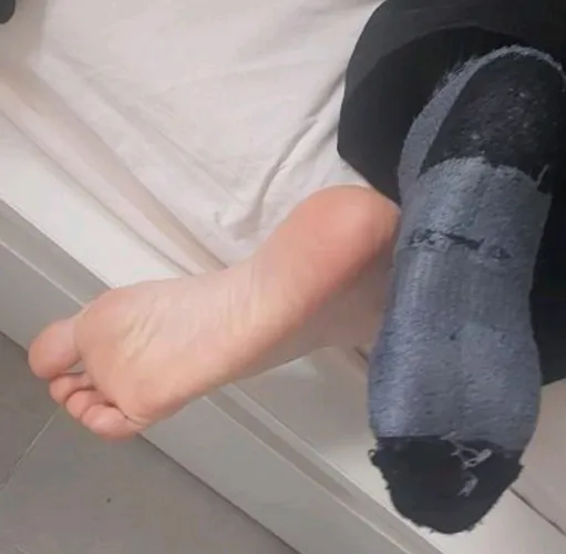 My soft sweaty morning feet