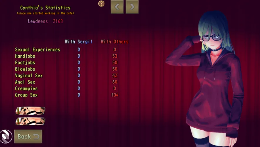 Secret Care Cafe by RareAlex: Sex Statistics Menu Addition!