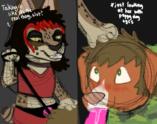 Taking it like a good boy (my art)