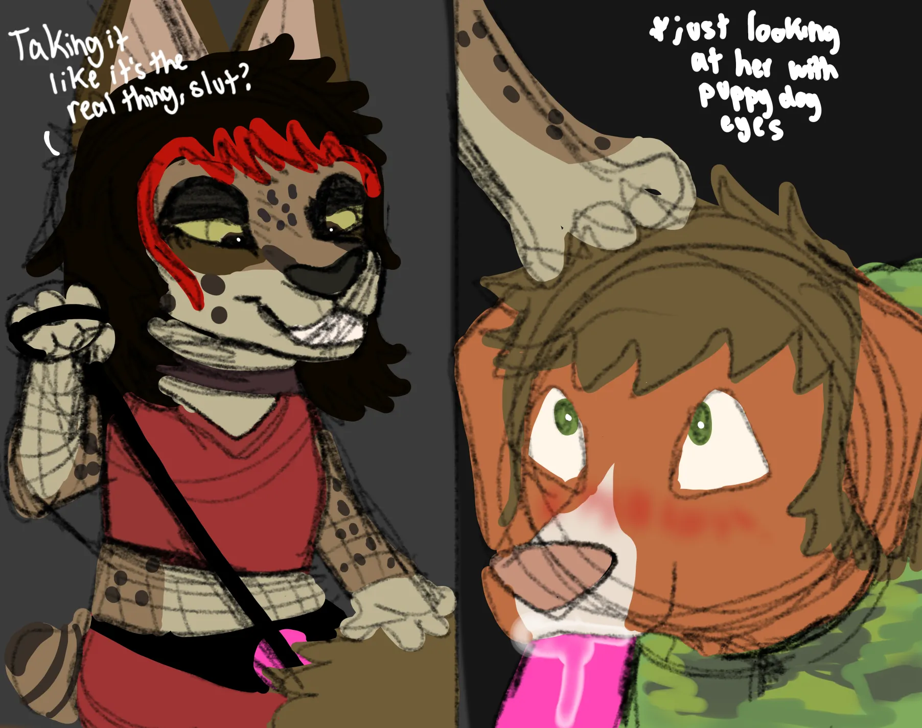 Taking it like a good boy (my art)