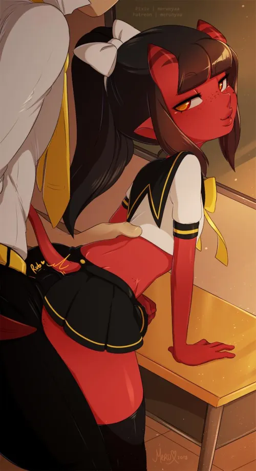 Schoolgirl Meru Being a Little Tease