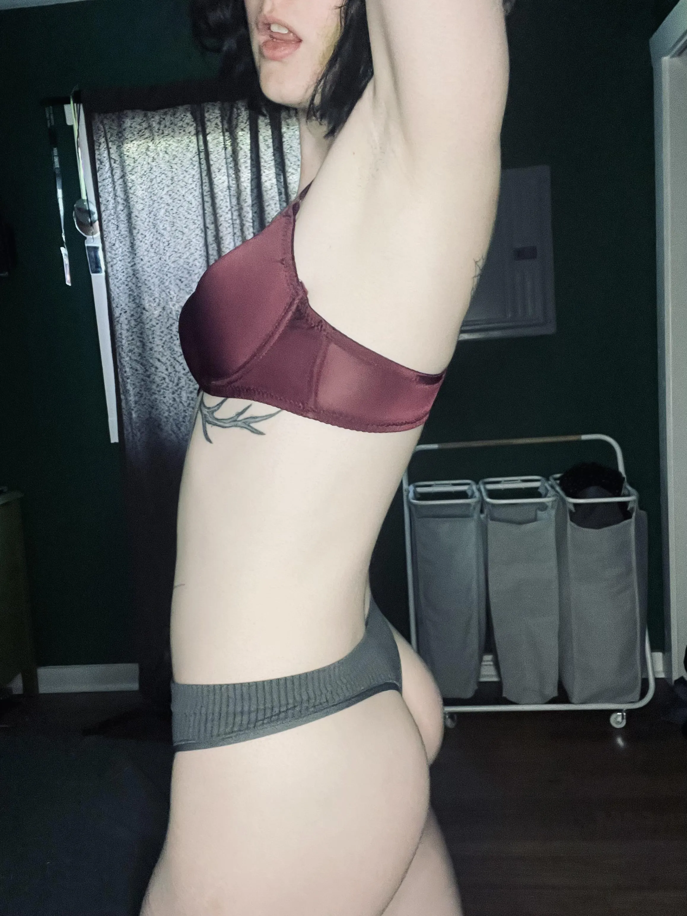 i love wearing my bra for you