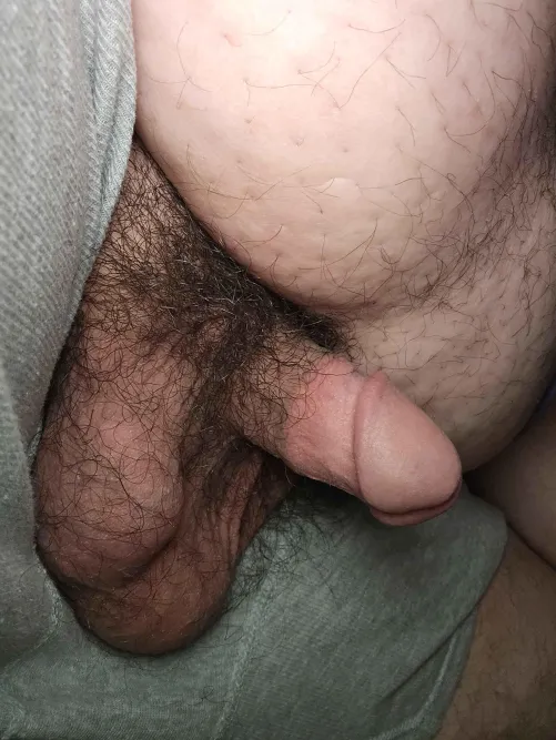 Fat man with fat nuts