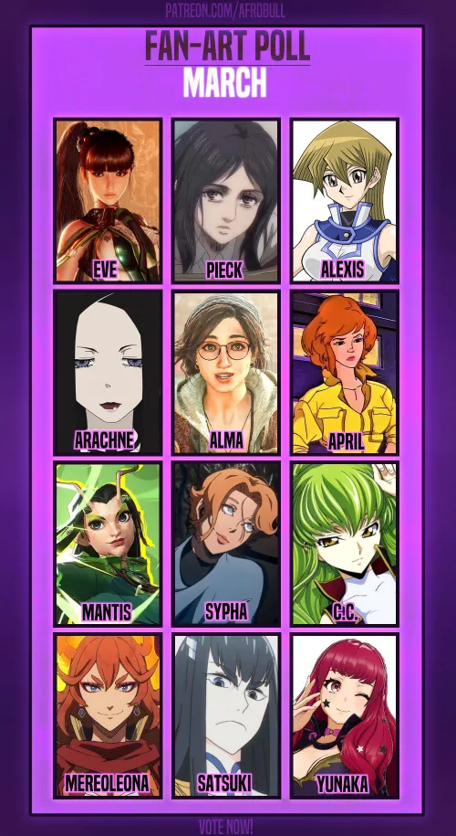 MARCH 2025 POLL IS LIVE! Who's your pick? 👀