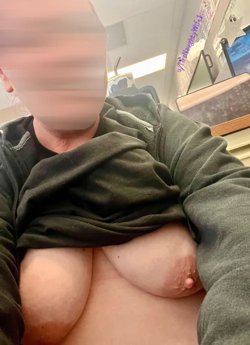 Always find some alone time for tit flashing on titty Tuesday