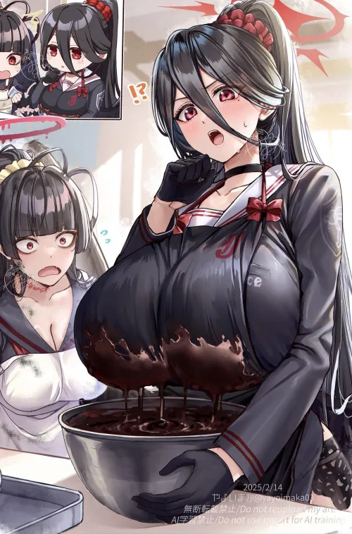 Hasumi’s Chocolate covered boobs [Blue Archive]  (やよいまか)