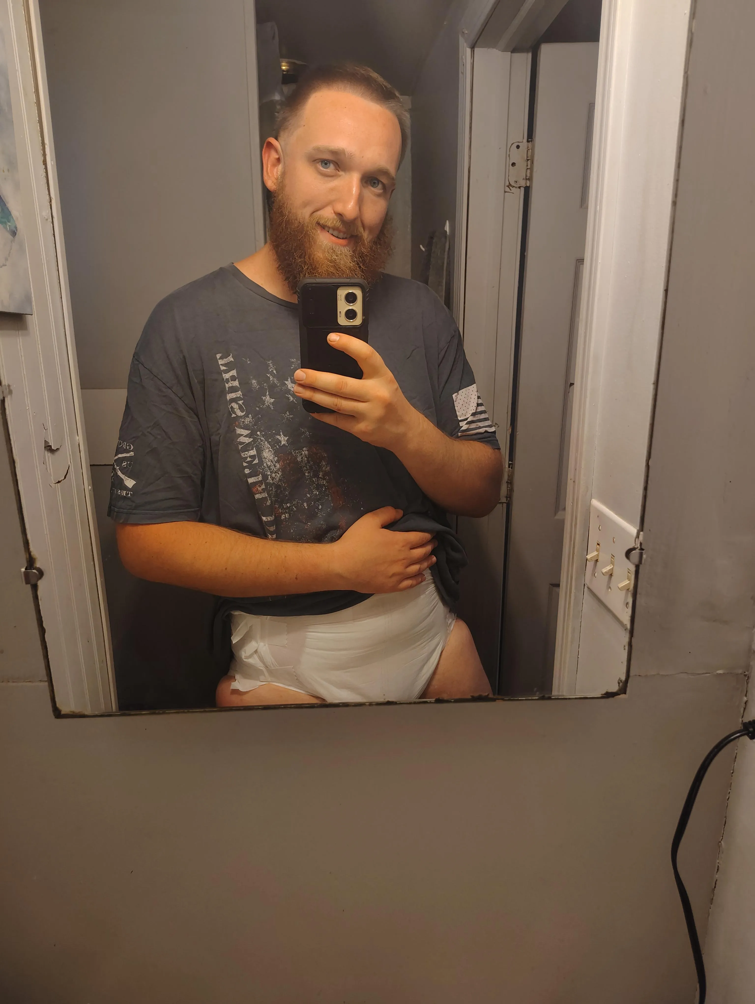 Fresh Cut, Fresh Diapee. Just gotta add some pants, and ya boy off to the bar :)