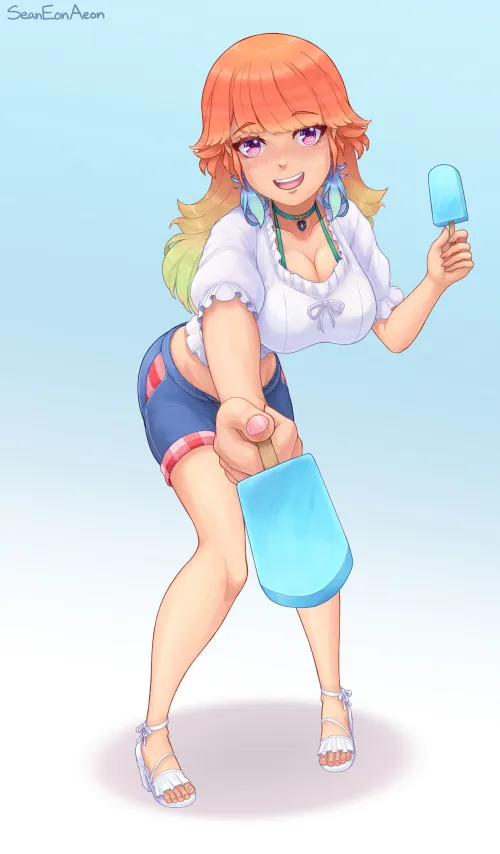 Kiara passing a popsicle (SeanEonAeon)