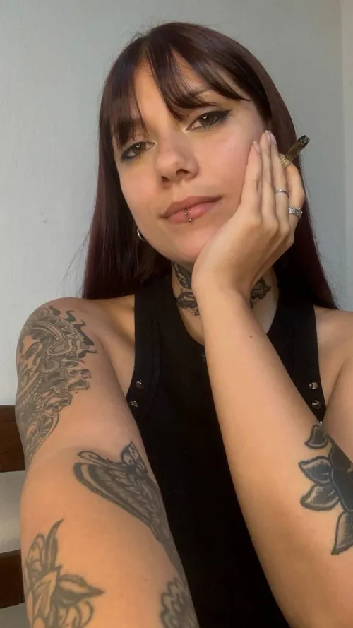 The fire is on my lips... and between my legs