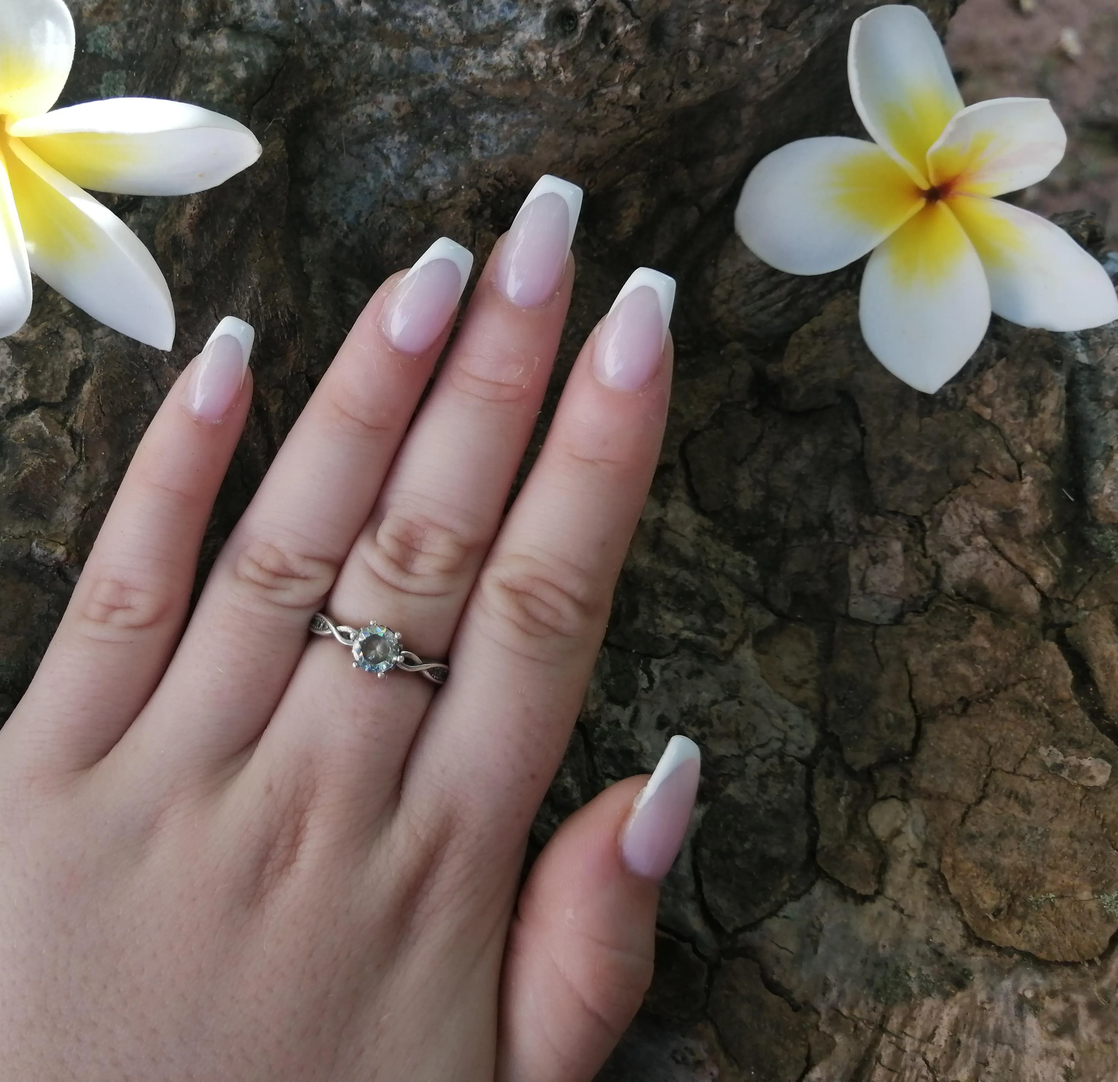 First french tips 2022 , Short petite hands , I have lupus