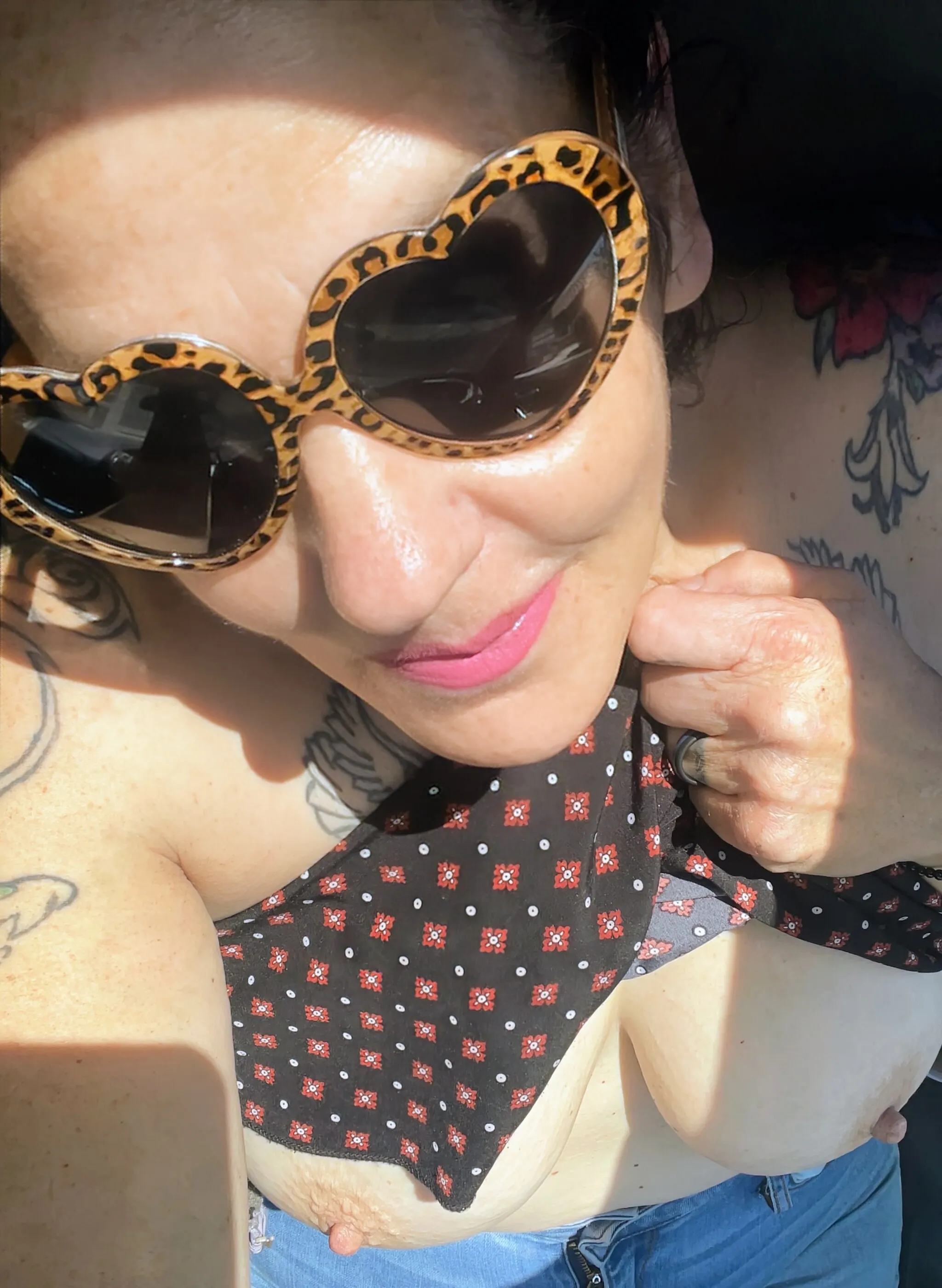 Here’s the Birds Eye view of my tiddies on my way to Home Depot