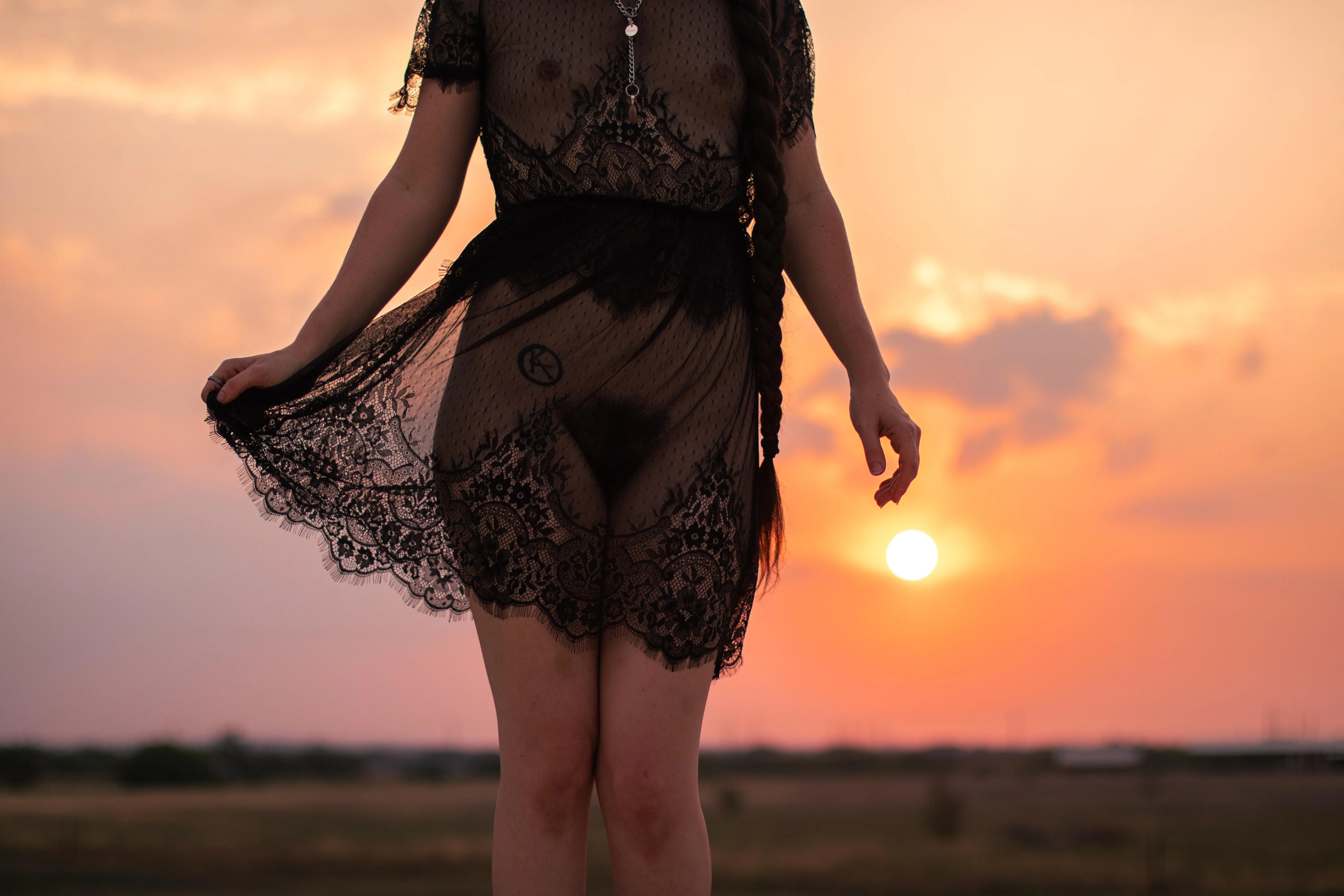 a peek at sunset (self shot)