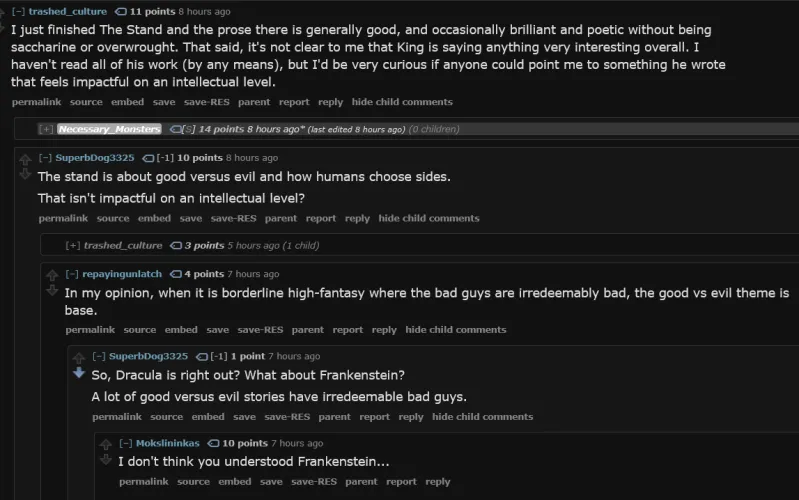 mfw I'm too stupid to understand stephen king