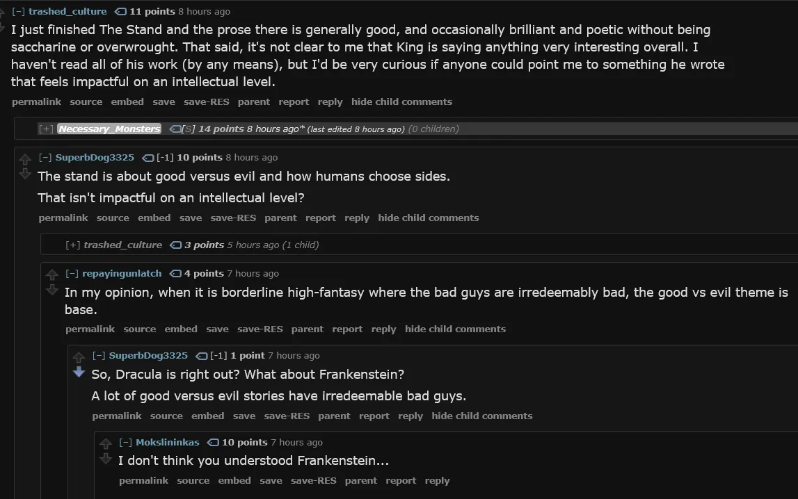mfw I'm too stupid to understand stephen king
