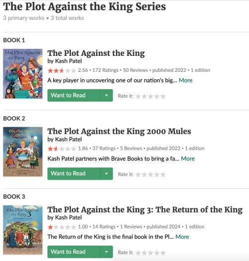 Quality children's literature, written by current FBI director Kash Patel