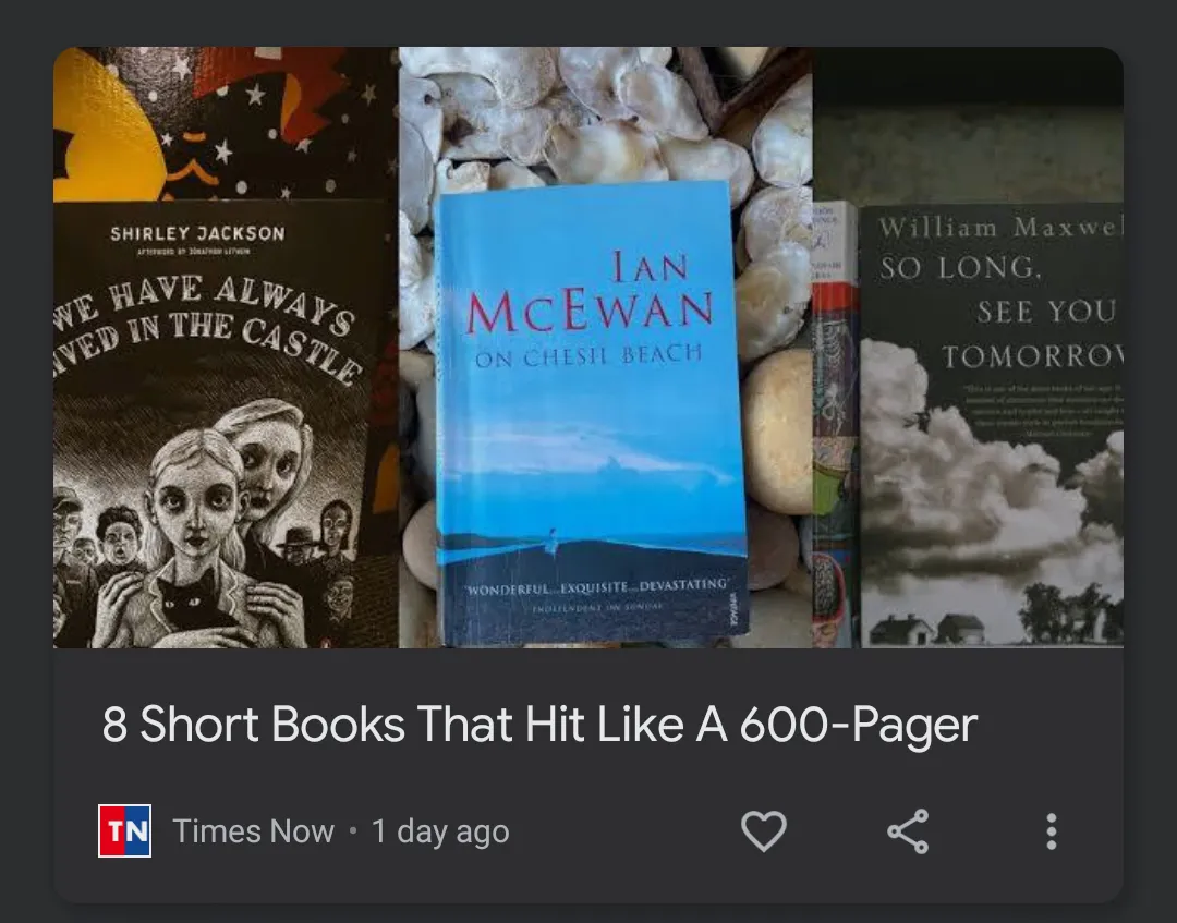 Short books guys!