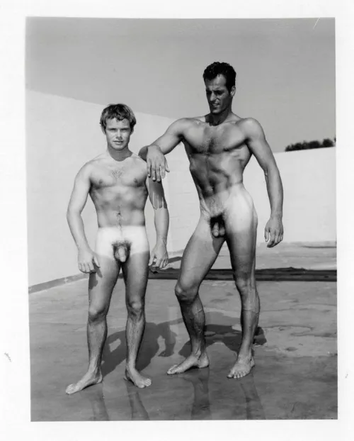 2 vintage men - different hight - both good looking