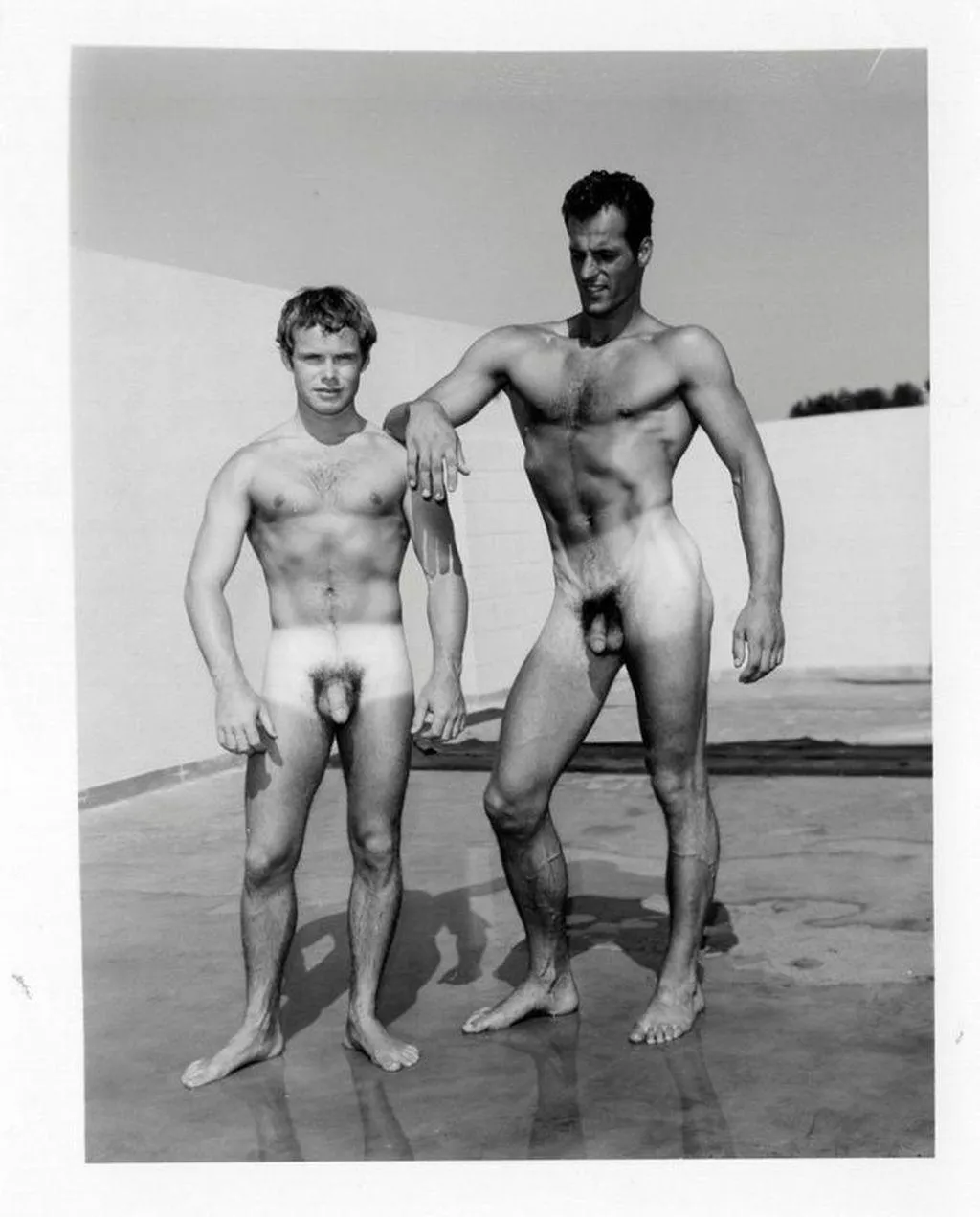 2 vintage men - different hight - both good looking