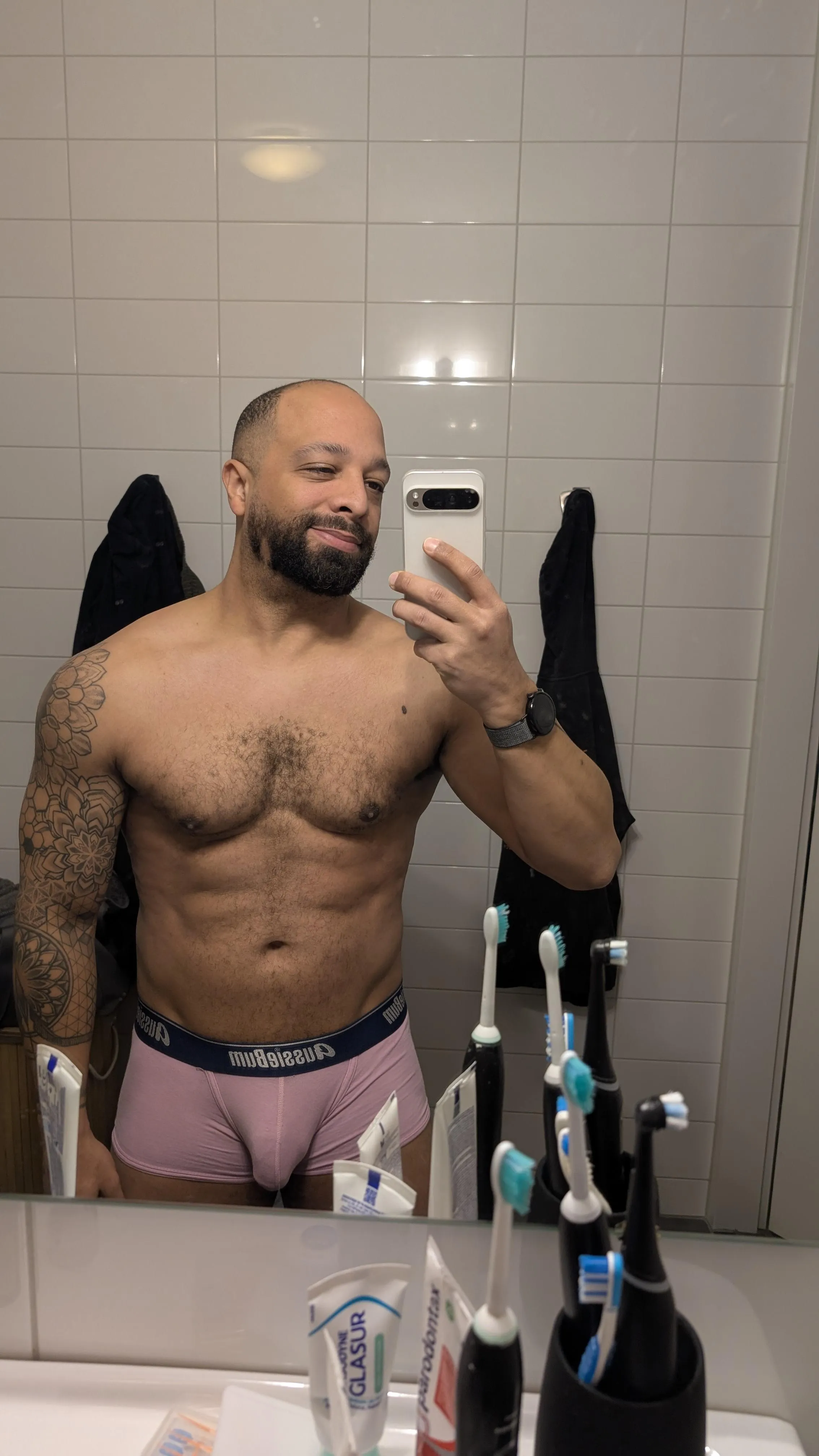 After workout and done with my shower bulge