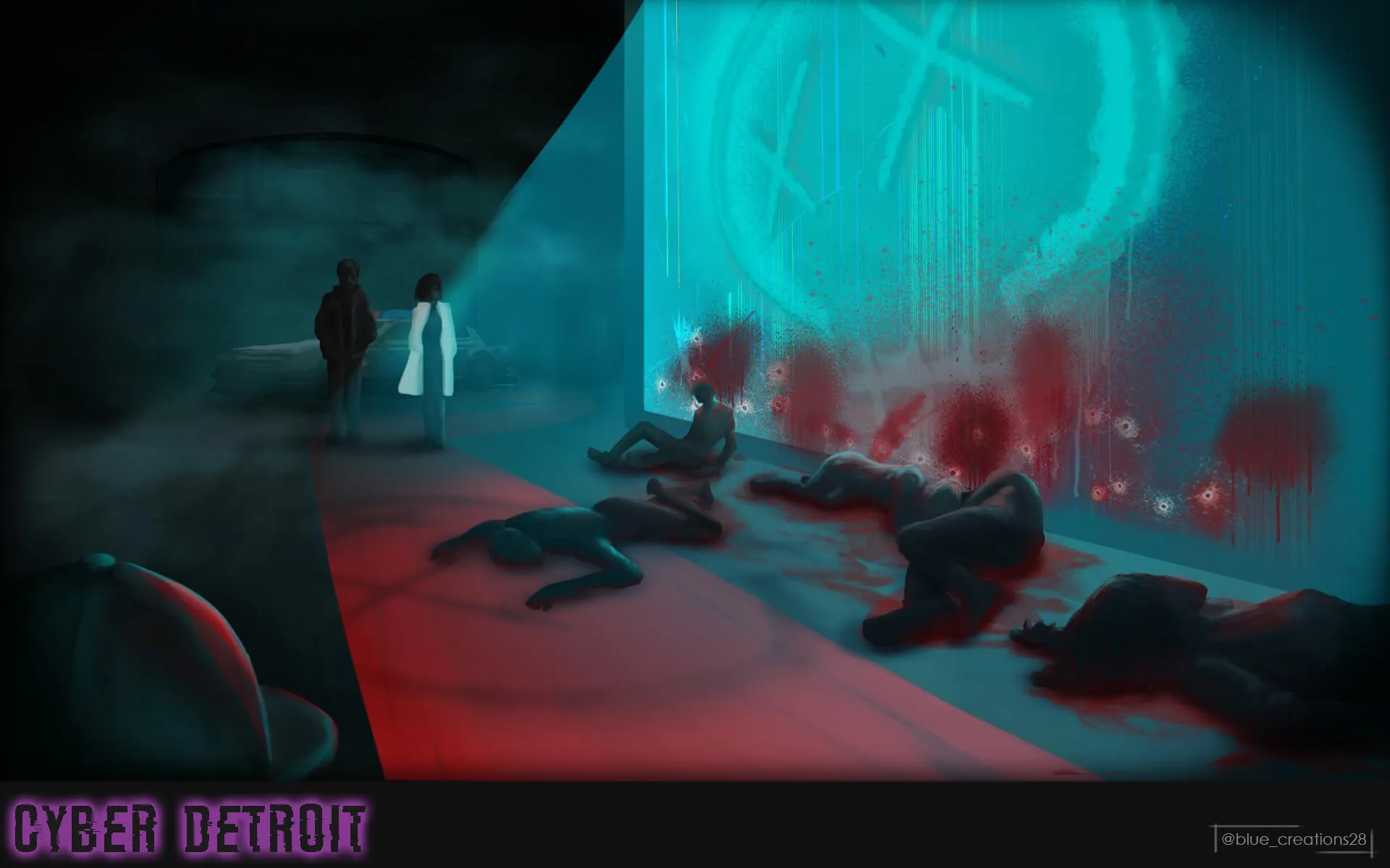 Cyber Detroit: Illustration Art by Blue Wolny