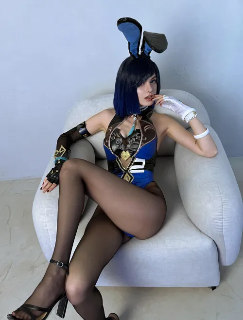 Happy Easter! And Happy Birthday, Yelan! Cosplay by aleksa.ndria_cos (me)
