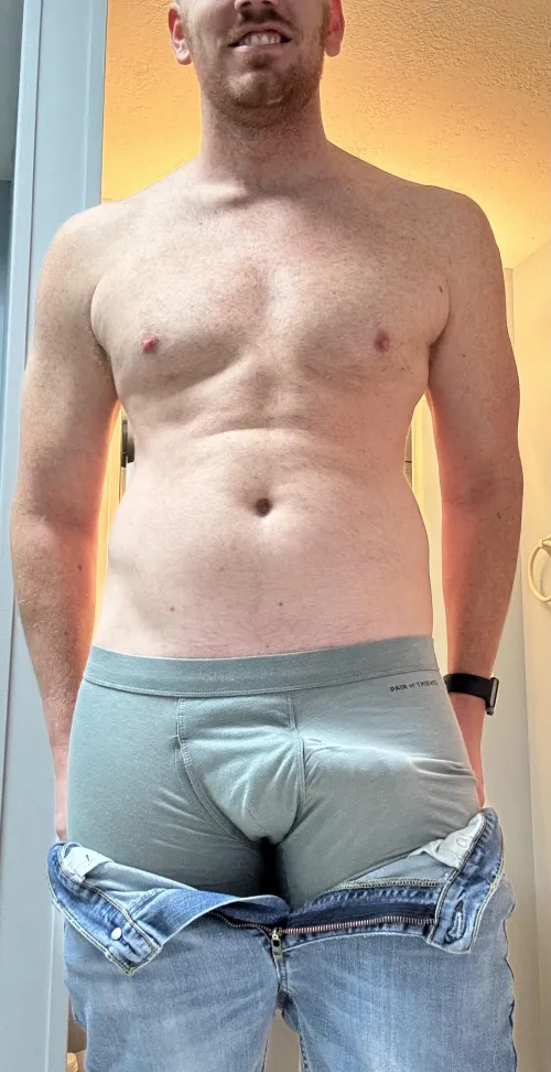 Hope you like what you see when you slide my jeans off