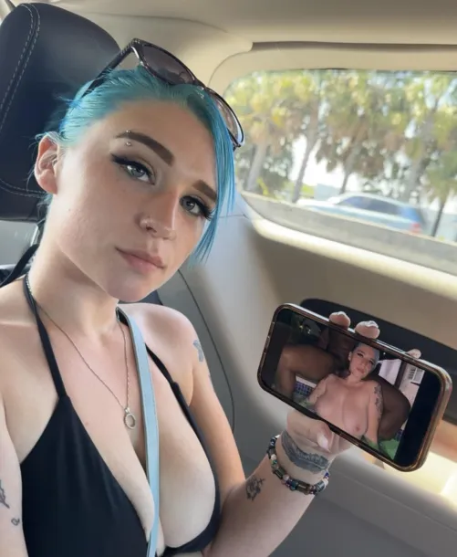 In the back of the Uber