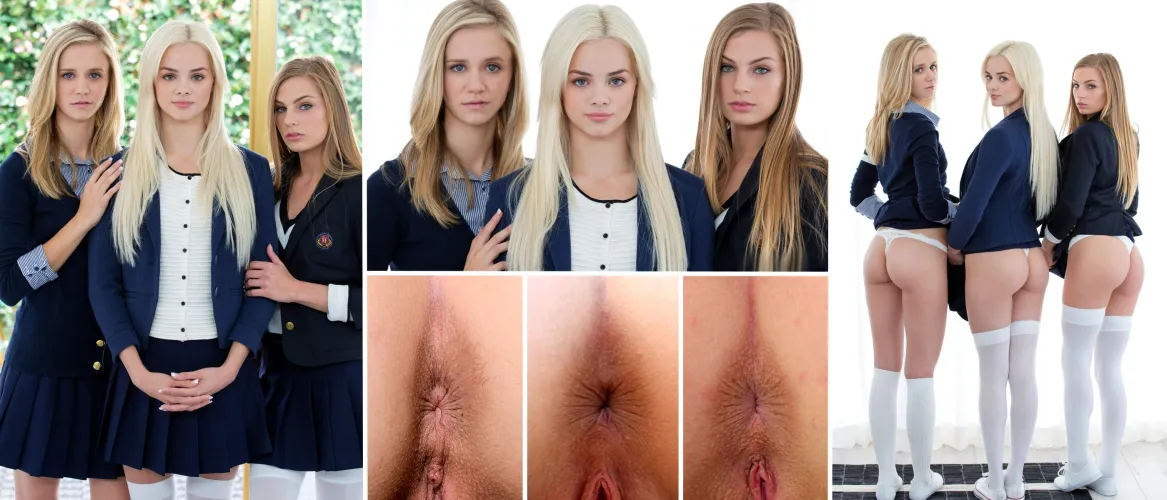 Rachel James, Elsa Jean and Sydney Cole are eager to receive their first lesson