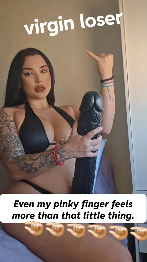 Even my pinky finger feels more than that little thing. Virgin loser [imagefap]