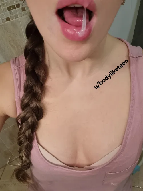 Sticky grool in my mouth. Time for romantic kiss? :p