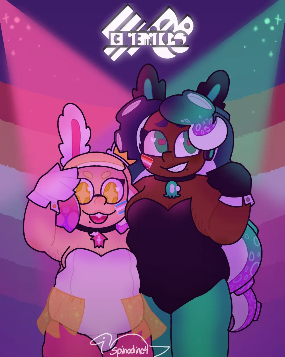 Off the Hook's surprise appearance at a lesbian club 🦑🏳️‍⚧️💜🏳️‍🌈🐙 [OC]