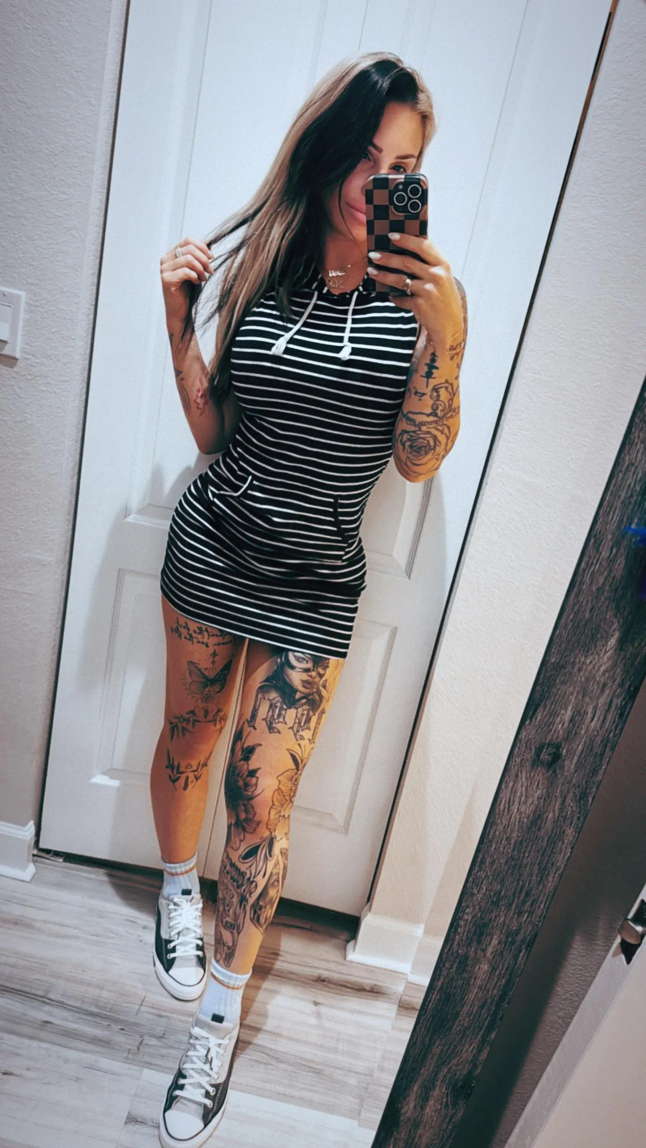 Tatted MILF, high as hell, and feeling way too good to behave… come ruin me. 😏