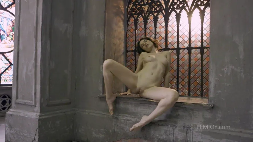 Enjoying the windowsill at church