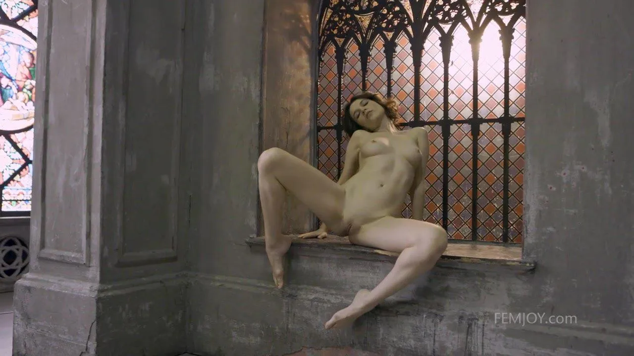 Enjoying the windowsill at church