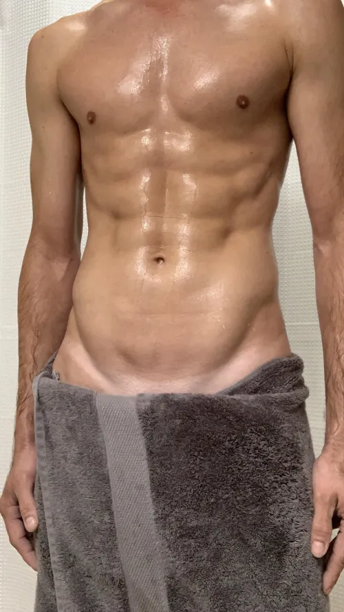 Feeling good after a shower