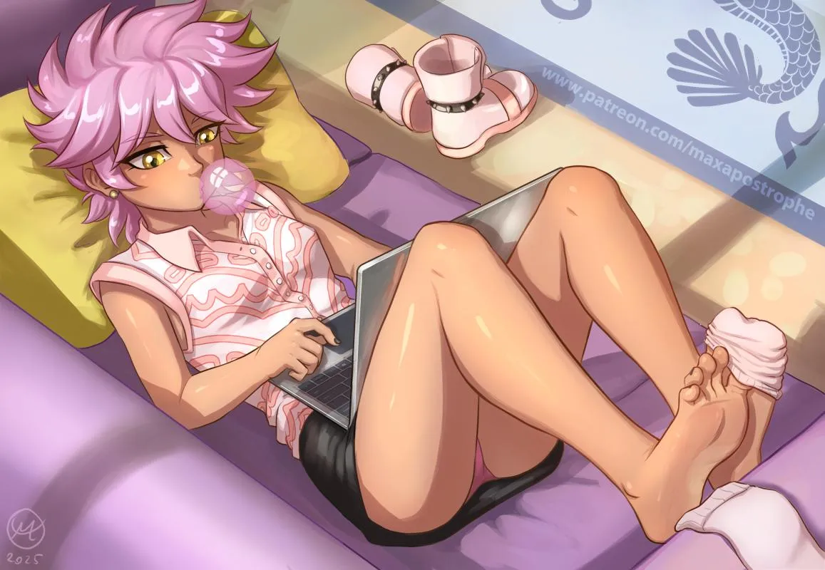 On Her Laptop [Original]