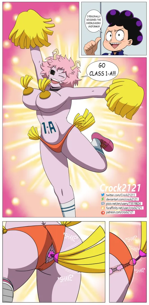 Mina Ashido cheering on her class (crock2121)