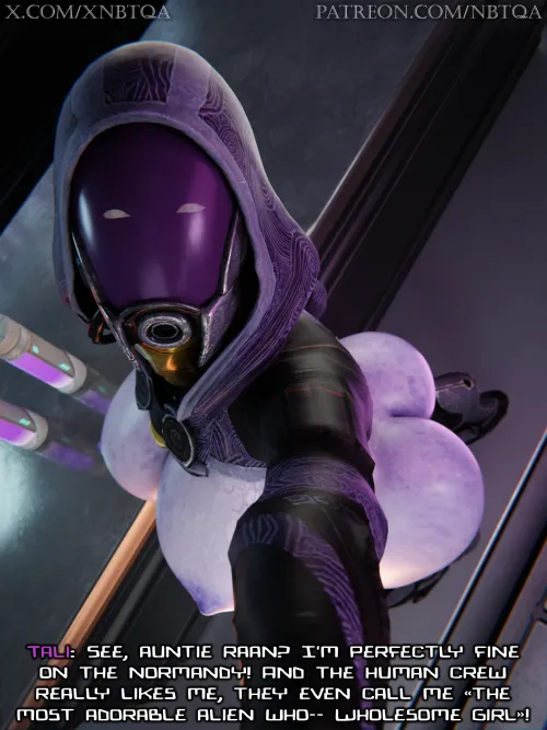 Tali makes a vid for auntie Raan (NBtQA)