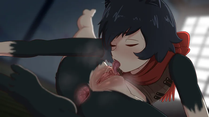 Cleans herself (greatm8)