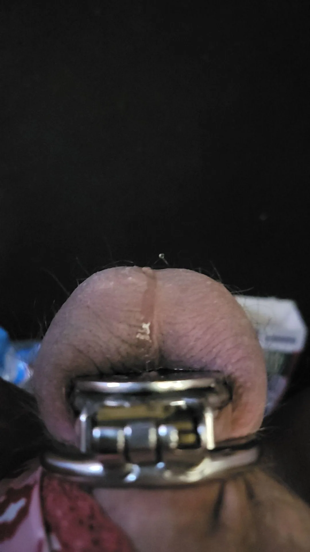 Blue chew awhile in chastity