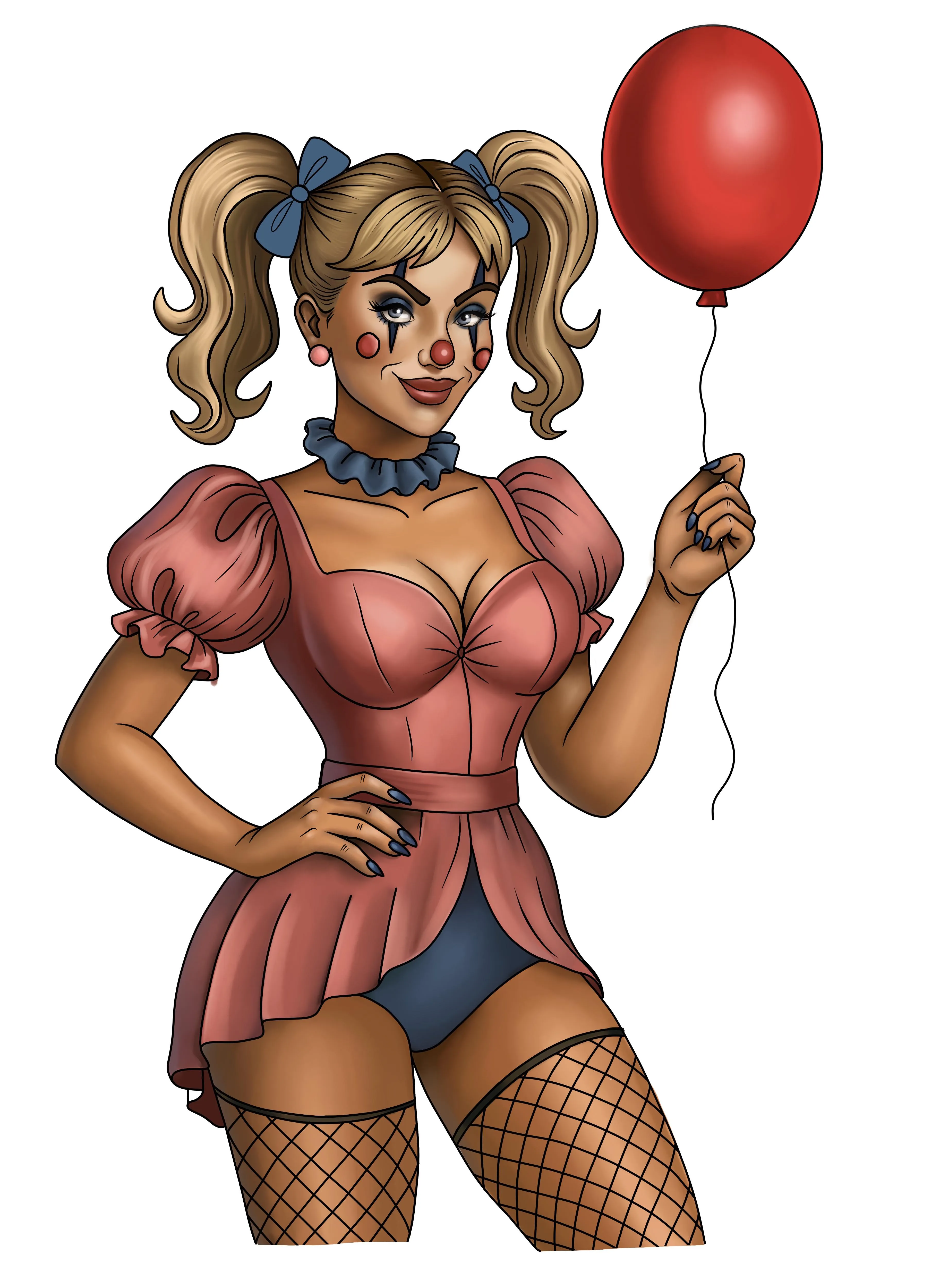 Killer Clown Pin-Up Art