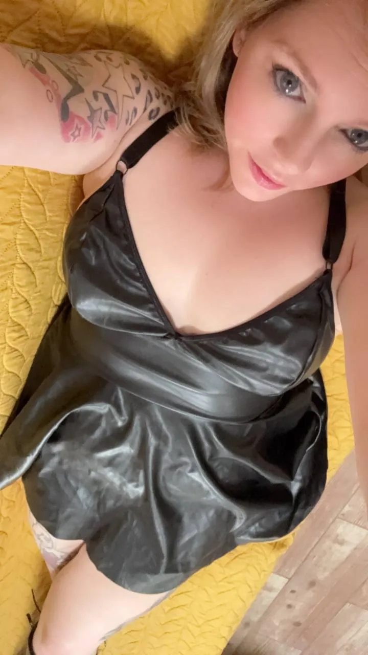 My leather dress is worth appreciating