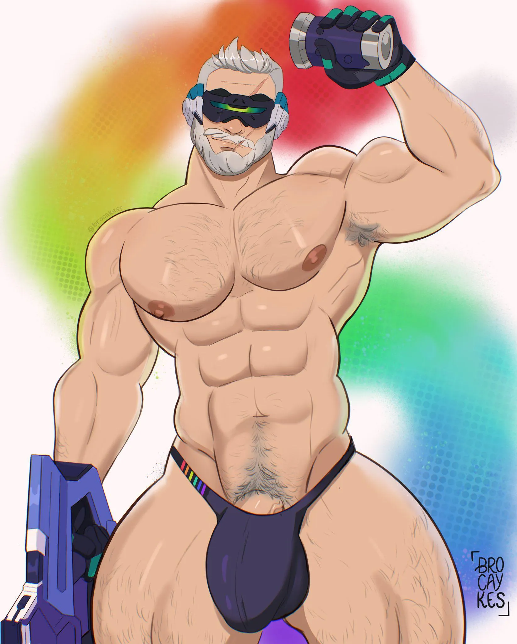 Soldier 76 - pride skin - by me, brocakess