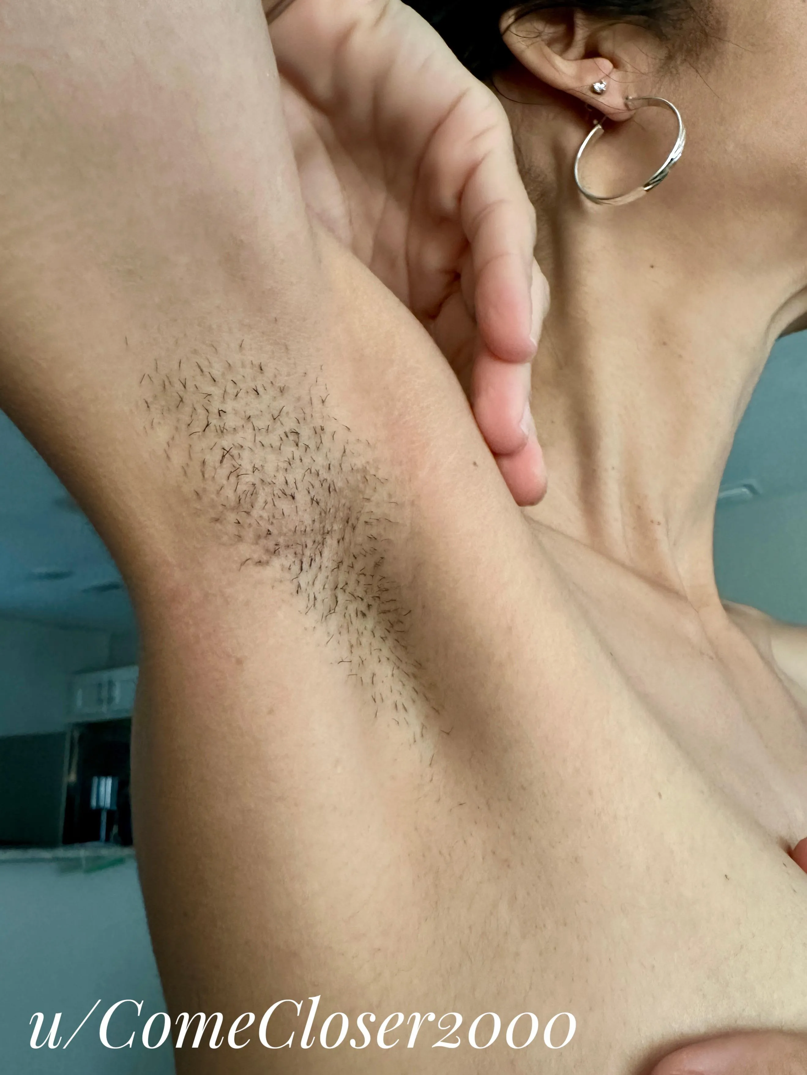 The stubble in my deep [p]it with no deo is your clue that the pheromones will be potent. Do you dare?