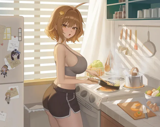 Anis cooking breakfast (Welsh) [Goddess of Victory: Nikke]