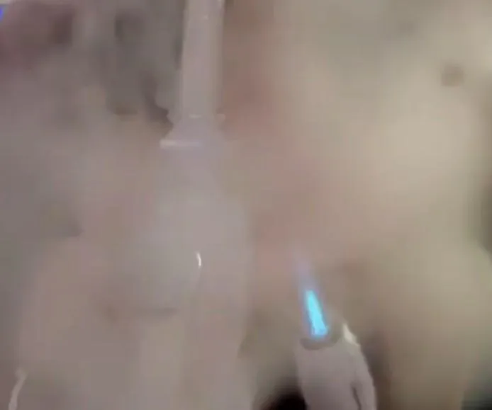 cute girls blowing clouds