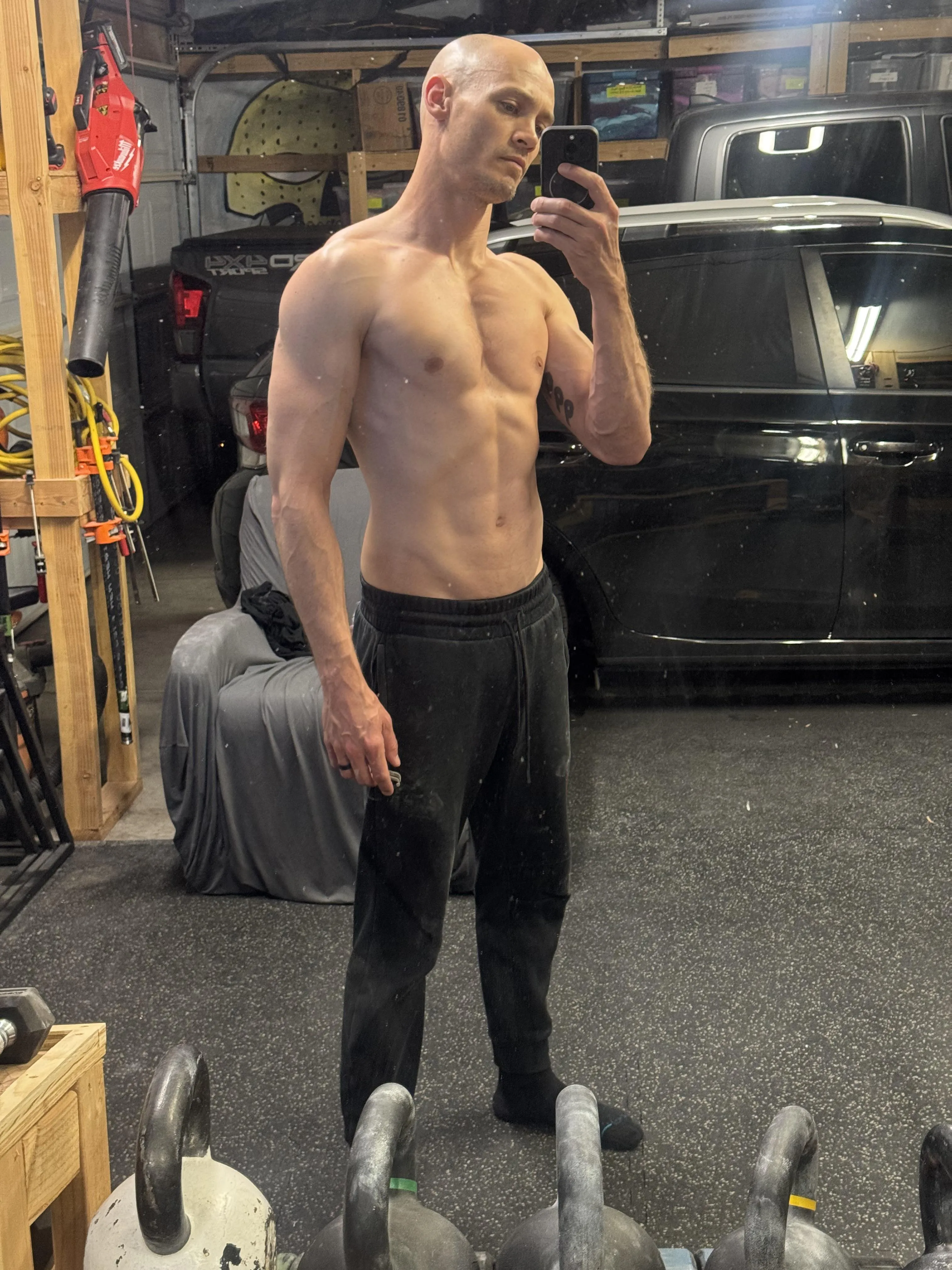 Garage workouts almost everyday this year and it’s starting to pay off!